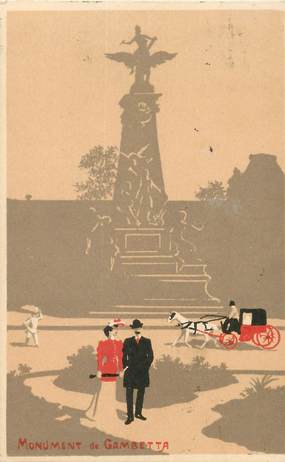 CPA FRANCE 75 "Paris, Le Monument de Gambetta"