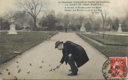 CPA  FRANCE 75 "Paris, Le Charmeur d'Oiseaux au Jardin des Tuileries"