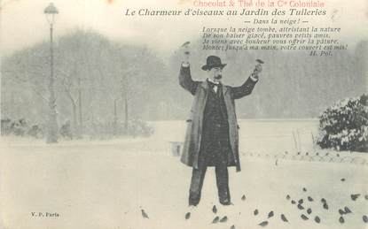  CPA  FRANCE  75 "Paris, Le Charmeur d'Oiseaux au Jardin des Tuileries"