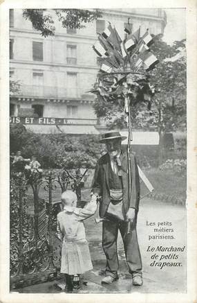   CPA  FRANCE  75 "Paris, le marchand de petits drapeaux"
