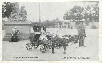   CPA  FRANCE  75 "Paris, les voitures de chèvres"