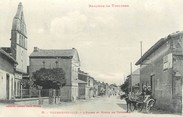 31 Haute Garonne / CPA FRANCE 31 "Tournefeuille, l'église et route de Toulouse"