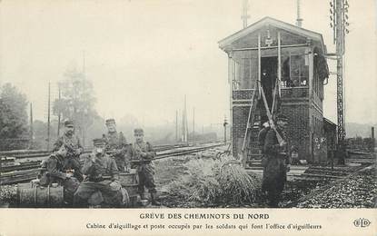 CPA FRANCE 75 "Paris, Grève des cheminots, 1910, cabine d'aiguillage"