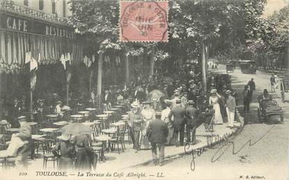 / CPA FRANCE 31 "Toulouse, la terrasse du Café Albrighi"