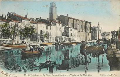 CPA FRANCE 13 "Martigues, le canal Saint Sébastien et l'Eglise de la Madeleine"