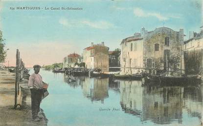 CPA FRANCE 13 "Martigues, le canal Saint Sébastien et les barques"