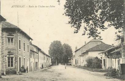 / CPA FRANCE 01 "Attignat, route de Chalon sur Saône"