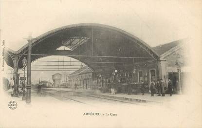 / CPA FRANCE 01 "Ambérieu, la gare"