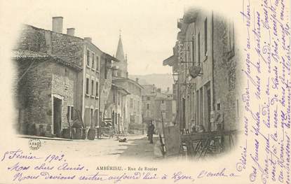 / CPA FRANCE 01 "Ambérieu, rue de Rozier"