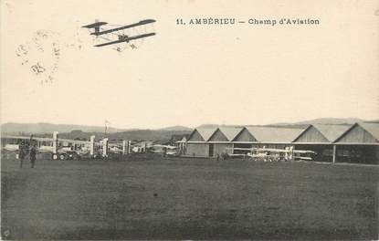 / CPA FRANCE 01 "Ambérieu, champ d'aviation"