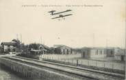 01 Ain / CPA FRANCE 01 "Ambérieu Aviation, voie ferrée et baraquements"