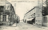 77 Seine Et Marne CPA FRANCE 77 "Champs sur Marne, rue de Paris" / PUBLICITÉ 