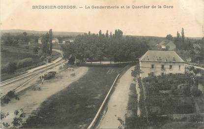 CPA FRANCE 01 "Brégnier Cordon, la gendarmerie et le quartier de la gare"