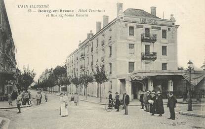 / CPA FRANCE 01 "Bourg en Bresse, hôtel Terminus"