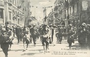 01 Ain / CPA FRANCE 01 "Bourg, retour du 23ème régiment d'Infanterie, le défilé avenue Alsace Lorraine"