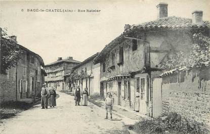 / CPA FRANCE 01 "Bagé Le Châtel, rue Rateler"