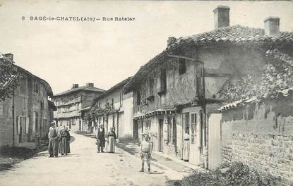 / CPA FRANCE 01 "Bagé Le Châtel, rue  Rateler"