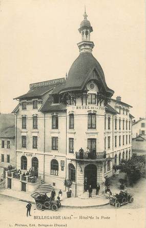 / CPA FRANCE 01 "Bellegarde, hôtel de la poste"