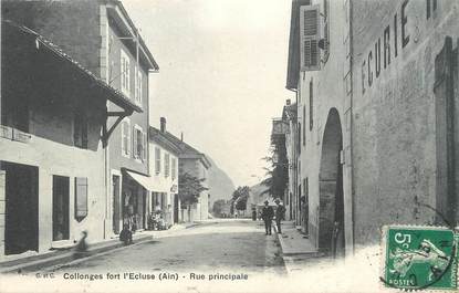 / CPA FRANCE 01 "Collonges fort Ecluse, rue principale"