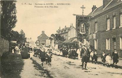 CPA FRANCE 76 "Environs de Rouen Bonsecours, Procession de la Fête Dieu"