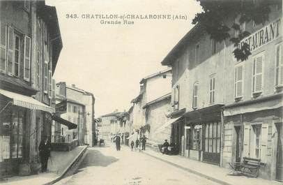 / CPA FRANCE 01 "Chatillon sur Chalaronne, grande rue"