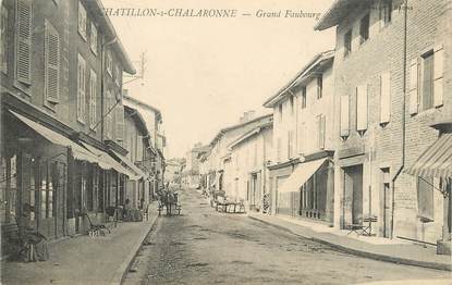 / CPA FRANCE 01 "Chatillon sur Chalaronne, grand Faubourg"