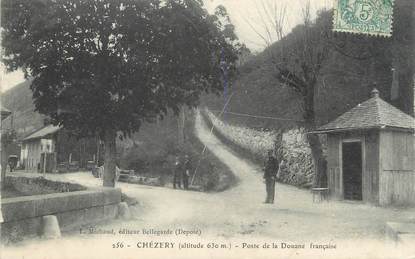 / CPA FRANCE 01 "Chézery, poste de la douane française"