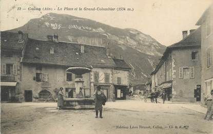 / CPA FRANCE 01 "Culoz, la place et le grand colombier"