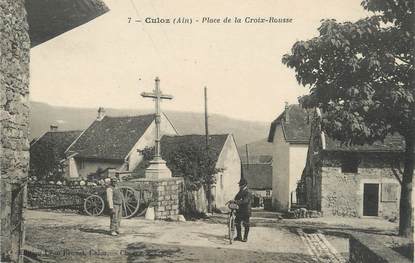 / CPA FRANCE 01 "Culoz, place de la Croix Rousse "