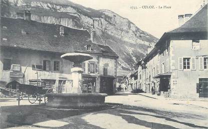 / CPA FRANCE 01 "Culoz, la place "