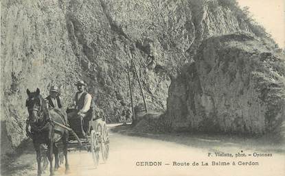 / CPA FRANCE 01 "Cerdon, route de La Balme"