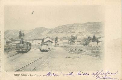 / CPA FRANCE 01 "Cerdon, la gare"