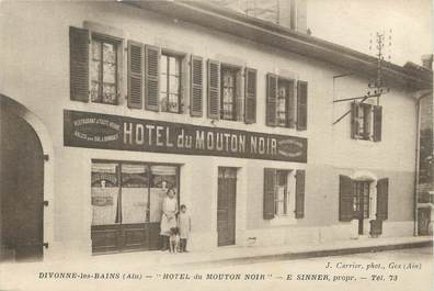 / CPA FRANCE 01 "Divonne Les Bains, hôtel du mouton Noir" / DOS NON CP