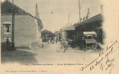 / CPA FRANCE 01 "Divonne Les Bains, place des quatre vents"