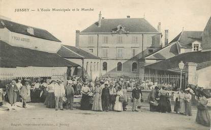 CPA FRANCE  70 "Jussey, Ecole municipale et le marché"