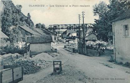 / CPA FRANCE 01 "Glandieu, les usines et le pont roulant"