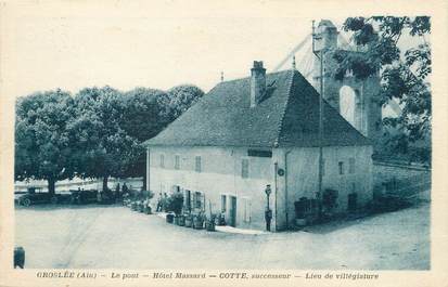 / CPA FRANCE 01 "Groslée, le pont, hôtel Massard"