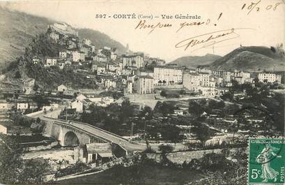 CPA FRANCE 20 "Corse, Corté, vue générale"