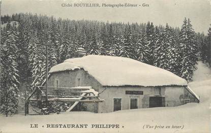 / CPA FRANCE 01 "Gex, le restaurant Philippe"