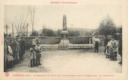 / CPA FRANCE 01 "Arbignieu, le monument aux morts"