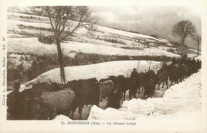/ CPA FRANCE 01 "Hotonnes, le chasse neige"