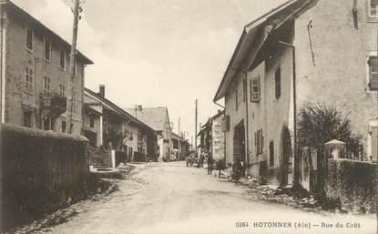 / CPA FRANCE 01 "Hotonnes, rue du Crêt"