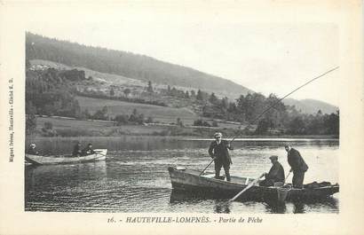 / CPA FRANCE 01 "Hauteville Lompnès, partie de pêche"