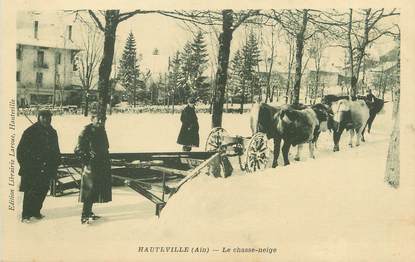 / CPA FRANCE 01 "Hauteville, le chasse neige"