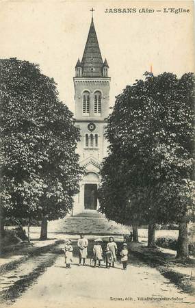 / CPA FRANCE 01 "Jassans, l'église"