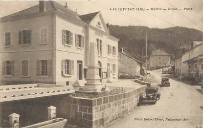 / CPA FRANCE 01 "Lalleyriat, mairie, école, poste"