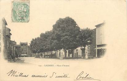 / CPA FRANCE 01 "Lagnieu, place d'Armes"