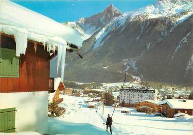 / CPSM FRANCE 74 "Chamonix, pistes du Savoy, panorama sur le Dru"