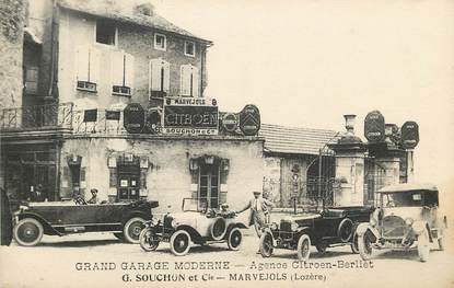 CPA FRANCE 48 "Marvejols, Grand Garage Moderne, agence Citroën Berliet G.Souchon et Cie"