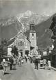 74 Haute Savoie / CPSM FRANCE 74 "Chamonix Mont Blanc, l'église et le Brévent "